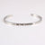 New Silver Stainless Steel Bangle Engraved Positive Inspirational Quote Hand Stamped Cuff Mantra Bracelets For Men Women